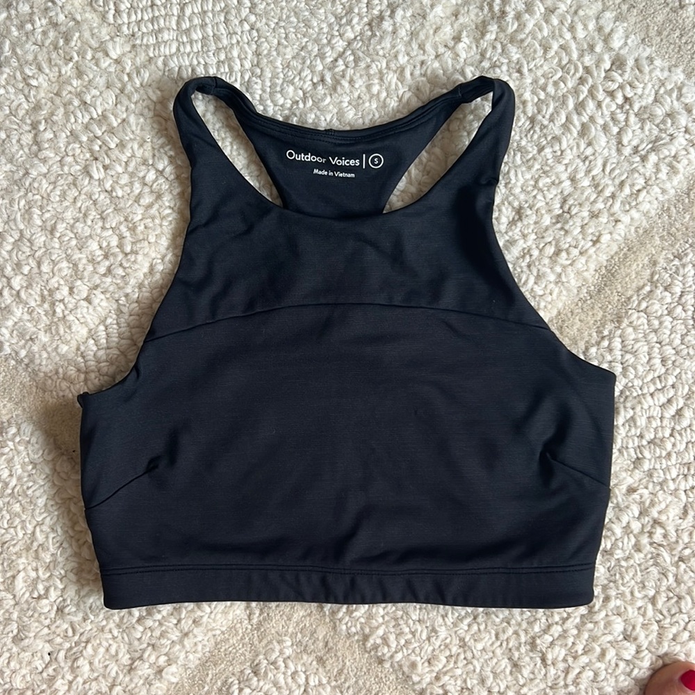 Outdoor Voices Tech Sweat Crop Top - Size Small